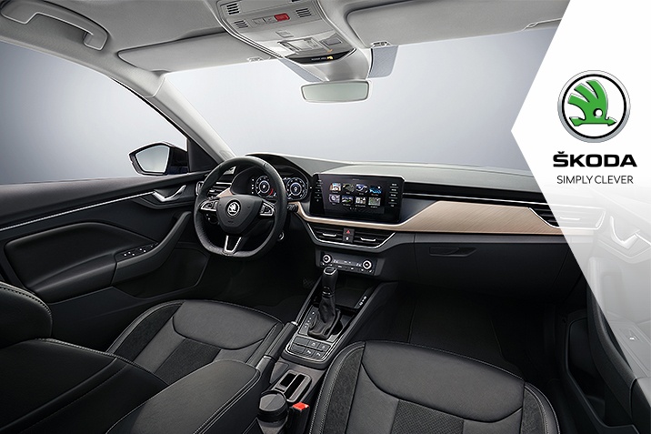 Interior fata Skoda Scala